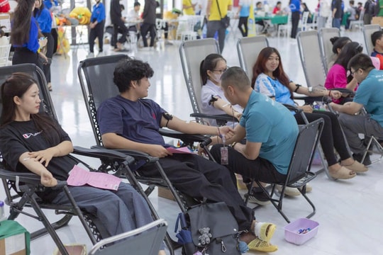 Officials, lecturers, and students of Hai Phong University donate nearly 700 units of blood