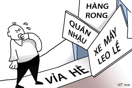 Hàng rong, quán nhậu 'tấn công' vỉa hè