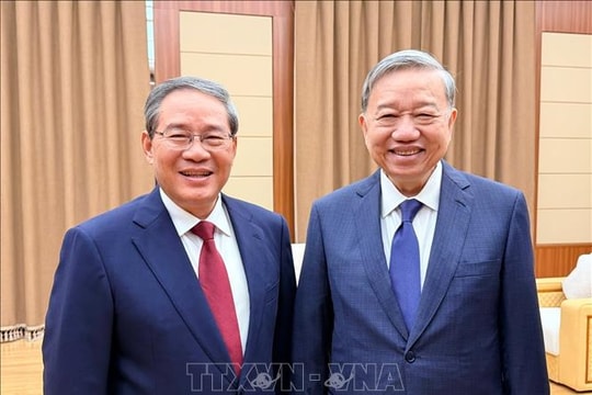 Tổng Bí thư Tô Lâm gặp Thủ tướng Quốc vụ viện Trung Quốc Lý Cường