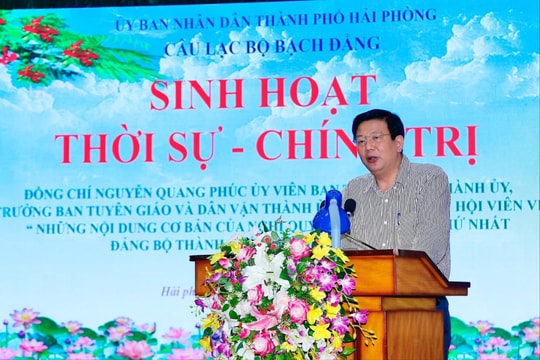 Thông tin về Đại hội Đảng bộ thành phố lần thứ nhất đến hội viên Câu lạc bộ Bạch Đằng