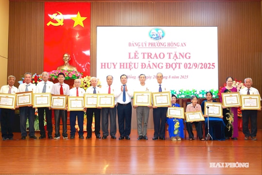 Hải Phòng tặng, truy tặng Huy hiệu Đảng cho gần 3.000 đảng viên dịp 7/11