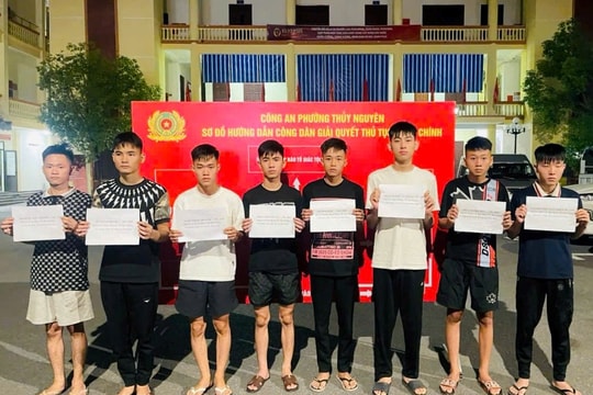 Công an phường Thủy Nguyên điều tra nhóm thanh niên gây rối trật tự công cộng