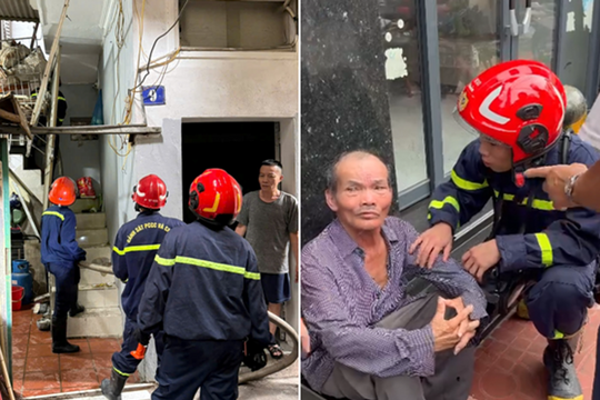 Cứu người đàn ông 70 tuổi trong ngôi nhà bị cháy ở phường Lê Chân