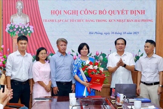 Khu công nghiệp Nhật Bản – Hải Phòng có tỷ lệ tổ chức đảng trong doanh nghiệp FDI cao nhất thành phố