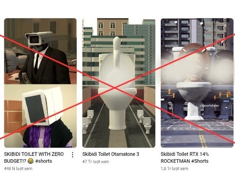 Kênh YouTube Skibi toilet gây hại cho trẻ em