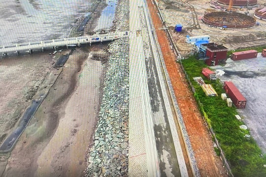 Cơ bản hoàn thành thi công tuyến đê biển Nam Đình Vũ