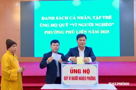 Phường Phù Liễn vận động hơn 1,5 tỷ đồng ủng hộ quỹ 'Vì người nghèo'
