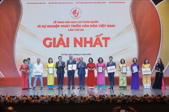 95 tác phẩm xuất sắc nhận Giải Báo chí toàn quốc 'Vì sự nghiệp phát triển Văn hóa'