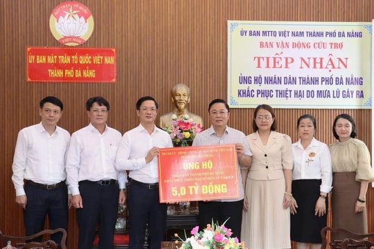 Hải Phòng ủng hộ 5 tỷ đồng hỗ trợ người dân Đà Nẵng khắc phục hậu quả mưa lũ