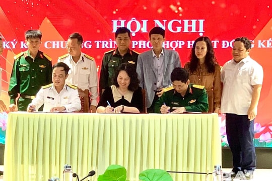 Ký kết chương trình phối hợp công tác quốc phòng - an ninh