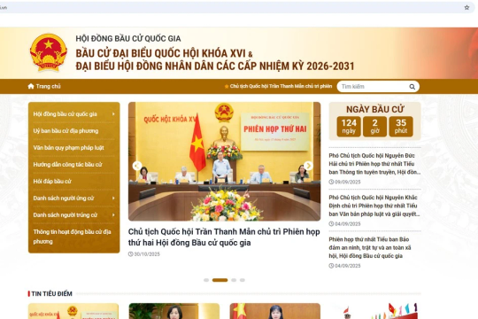 Chính thức ra mắt Trang thông tin điện tử phục vụ bầu cử