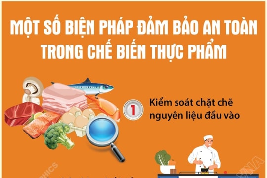 Một số biện pháp bảo đảm an toàn trong chế biến thực phẩm