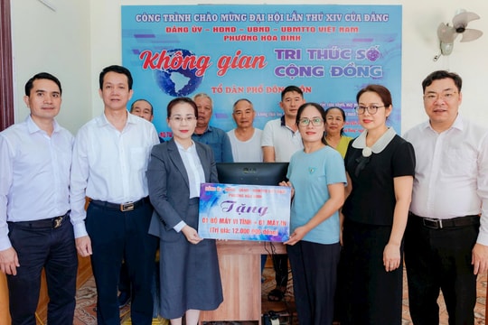 Phường Hòa Bình hỗ trợ máy tính, máy in cho các tổ dân phố