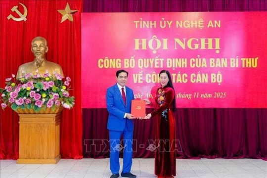 Đồng chí Võ Trọng Hải giữ chức Phó bí thư Tỉnh ủy Nghệ An