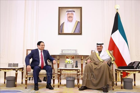 Thủ tướng Phạm Minh Chính hội kiến Hoàng Thái tử Nhà nước Kuwait