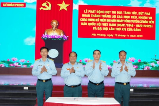 Sư đoàn 363 phát động thi đua chào mừng kỷ niệm 80 năm Ngày Tổng tuyển cử đầu tiên và Đại hội XIV của Đảng