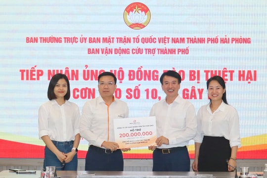 Hai Phong receives nearly 750 million VND in flood relief donations