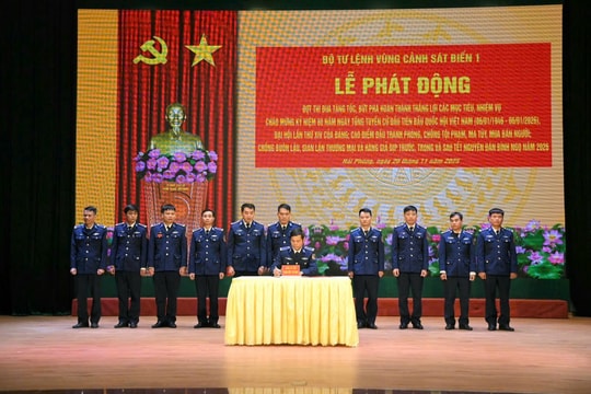 Bộ Tư lệnh Vùng Cảnh sát biển 1 phát động thi đua chào mừng Đại hội 14 của Đảng