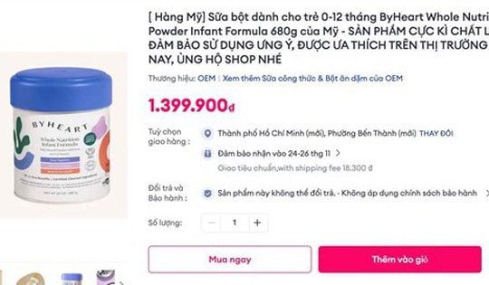 Sữa ByHeart nhiễm khuẩn, Bộ Y tế yêu cầu rà soát hồ sơ