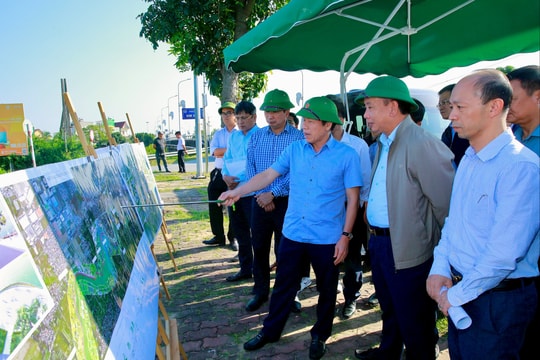 Bí thư Thành ủy Lê Tiến Châu chỉ đạo khẩn trương triển khai dự án kè sông Sặt và nâng cấp đê hữu sông Thái Bình
