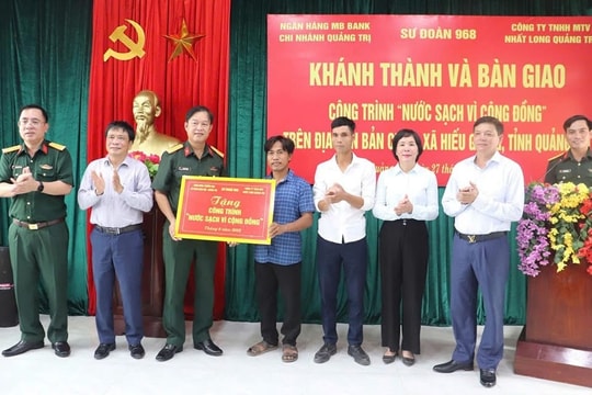 MB Quảng Trị bàn giao công trình 'Nước sạch vì cộng đồng' tại Bản Chùa