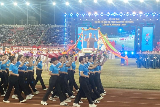Tối 28/11, khai mạc Đại hội Thể dục thể thao thành phố Hải Phòng lần thứ X