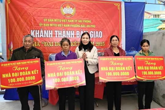 Phường Bắc An Phụ khánh thành, bàn giao 4 nhà 'Đại đoàn kết'