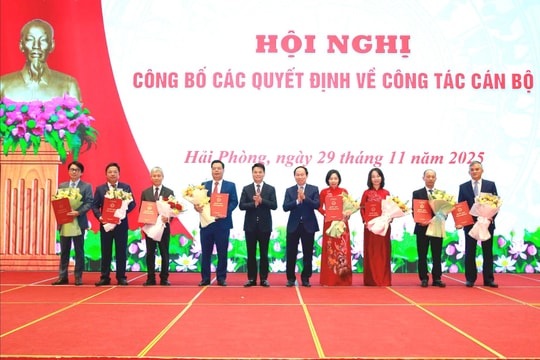 Ban Thường vụ Thành uỷ Hải Phòng công bố các quyết định về công tác cán bộ