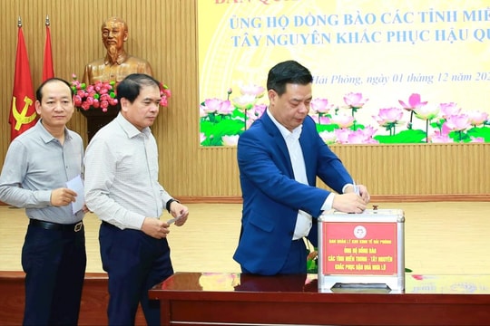 Ban Quản lý khu kinh tế Hải Phòng phát động ủng hộ đồng bào miền Trung - Tây Nguyên