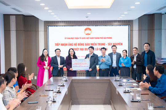 Thêm nhiều đơn vị ở Hải Phòng ủng hộ đồng bào vùng lũ
