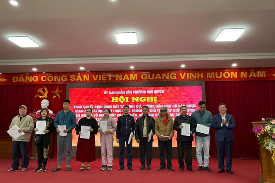 75 hộ dân phường Ngô Quyền được giao đất tái định cư