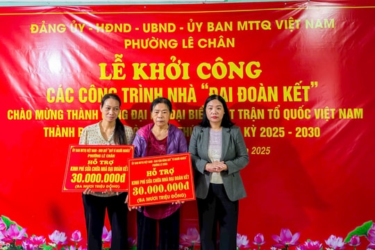 Phường Lê Chân sửa nhà cho các gia đình khó khăn