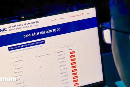 Lần đầu công bố danh sách tên miền .vn hết hạn được giải phóng theo thời gian thực