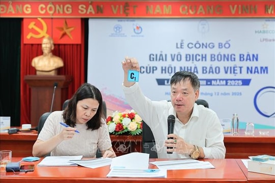 Chính thức khởi động Giải vô địch Bóng bàn Cúp Hội Nhà báo Việt Nam 2025
