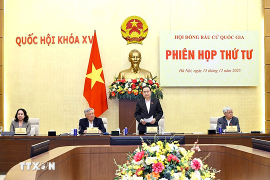 Chủ tịch Quốc hội Trần Thanh Mẫn chủ trì Phiên họp thứ tư Hội đồng Bầu cử quốc gia