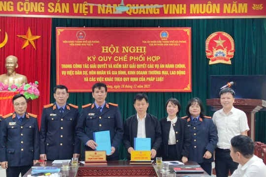Viện Kiểm sát và Toà án Nhân dân khu vực 9 ký kết quy chế phối hợp