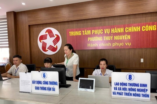 Phường Thủy Nguyên tăng 79 bậc Bộ chỉ số phục vụ người dân, doanh nghiệp
