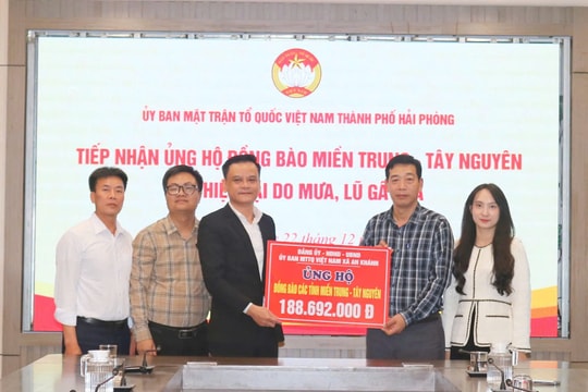 Hải Phòng dừng tiếp nhận ủng hộ khắc phục hậu quả mưa lũ ở miền Trung - Tây Nguyên