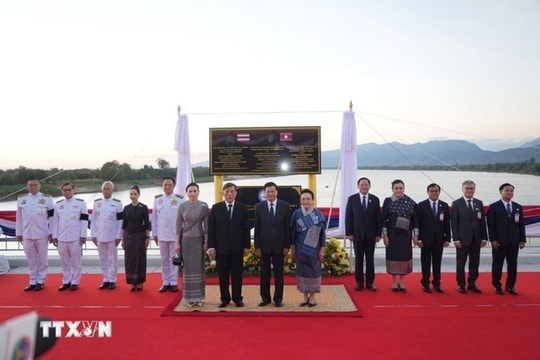 Khánh thành cầu mới thúc đẩy giao thương Lào-Thái Lan-Việt Nam