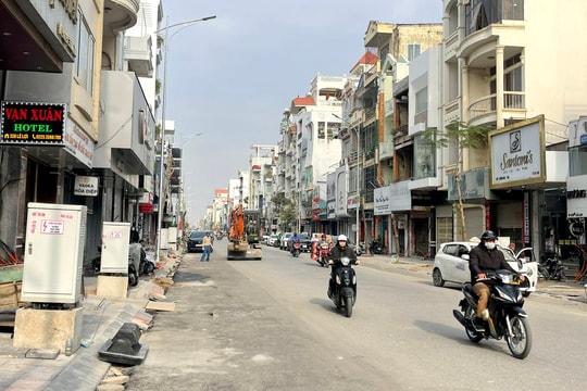 Công trình cải tạo, mở rộng tuyến đường Lê Lợi về đích sớm