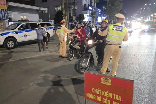 Hơn 3.300 trường hợp vi phạm nồng độ cồn trong ngày thứ hai của kỳ nghỉ Tết Dương lịch