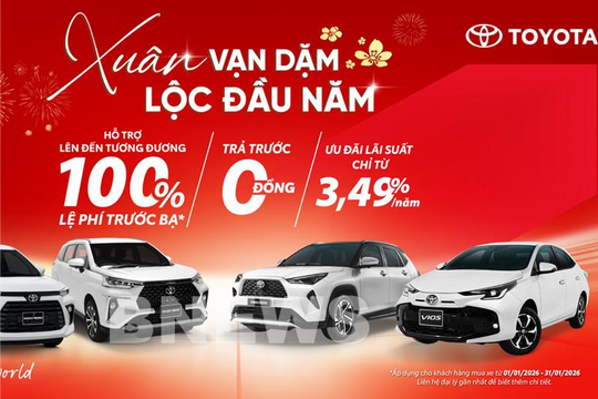 Toyota Việt Nam khuyến mại quy mô lớn đầu năm 2026