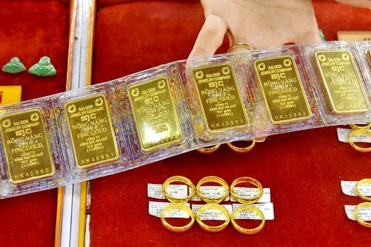 Giá vàng SJC giảm gần 7 triệu đồng/lượng sau 1 tuần