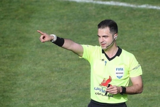 Trọng tài Payam Heydari sẽ bắt chính trận U23 Việt Nam - U23 Kyrgyzstan