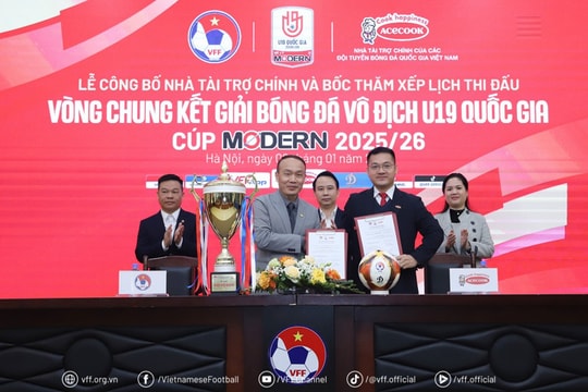 Lịch thi đấu Vòng chung kết U19 quốc gia 2025 - 2026