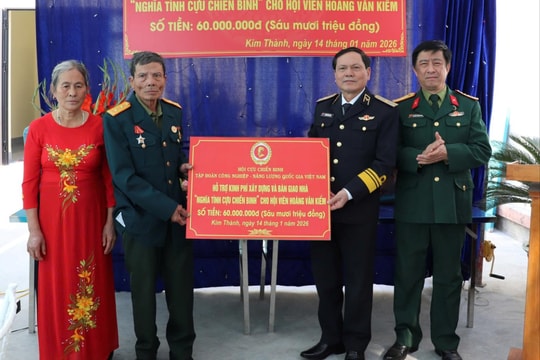 1 cựu chiến binh xã Kim Thành được hỗ trợ kinh phí sửa nhà