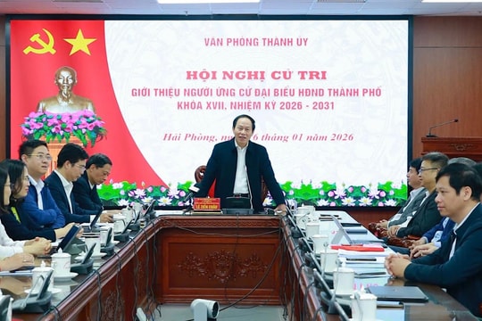 Giới thiệu đồng chí Lê Tiến Châu và đồng chí Đỗ Mạnh Hiến ứng cử đại biểu HĐND thành phố Hải Phòng khóa XVII