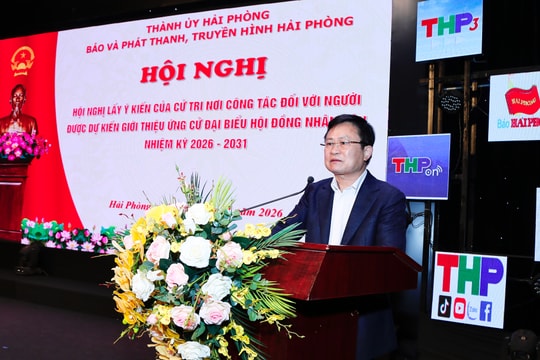 Cử tri Báo và phát thanh, truyền hình Hải Phòng giới thiệu đồng chí Phạm Văn Tuấn ứng cử đại biểu HĐND thành phố