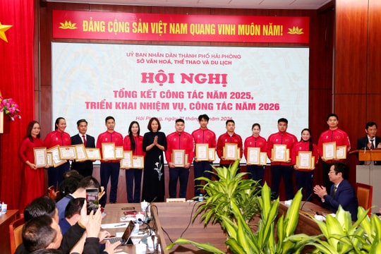 Hải Phòng khen thưởng 16 huấn luyện viên, vận động viên tiêu biểu năm 2025