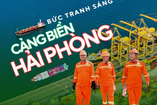 Bức tranh sáng cảng biển Hải Phòng